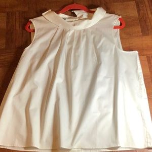 White mock turtleneck top